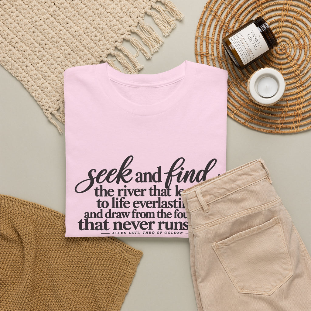 Seek and Find Tee — Inspirational Scripture Graphic T-Shirt