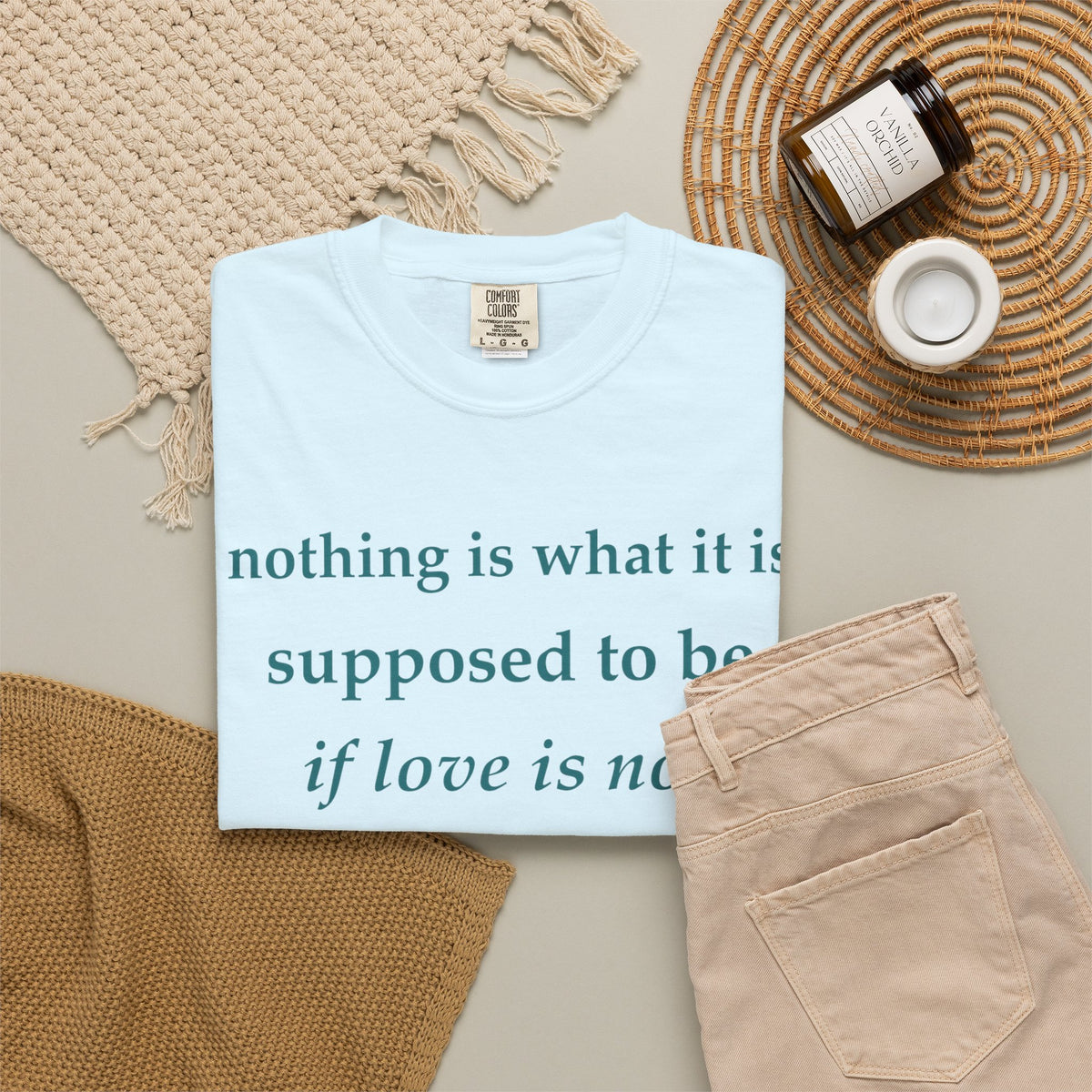T‑Shirt — "If Love Is Not at the Core" Minimalist Quote Tee