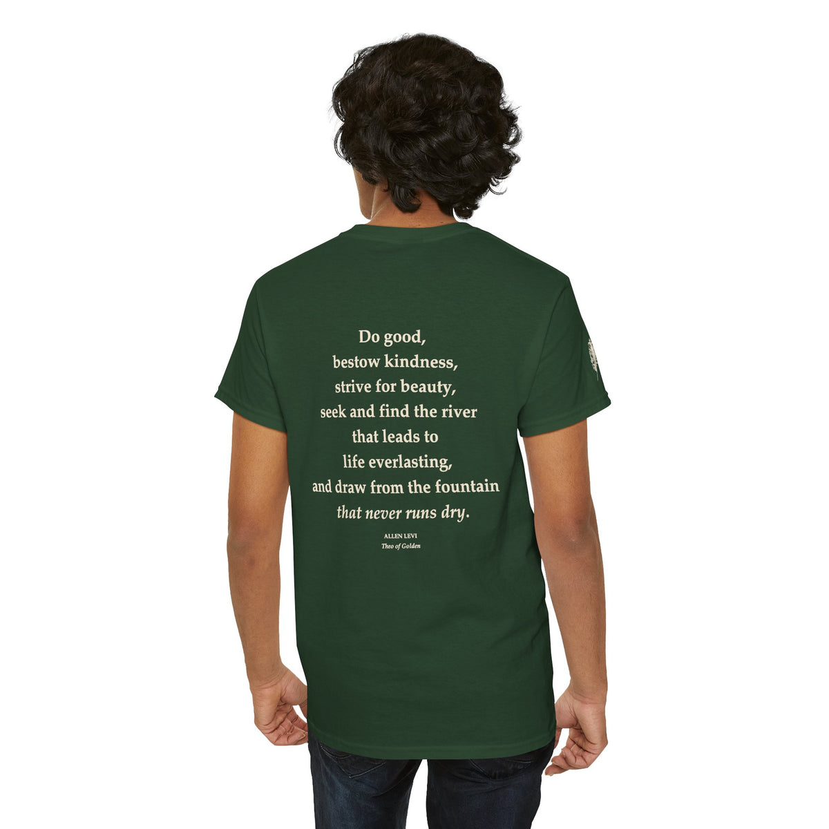 Inspirational Feather Tee — "Do good, bestow kindness" Quote T-Shirt