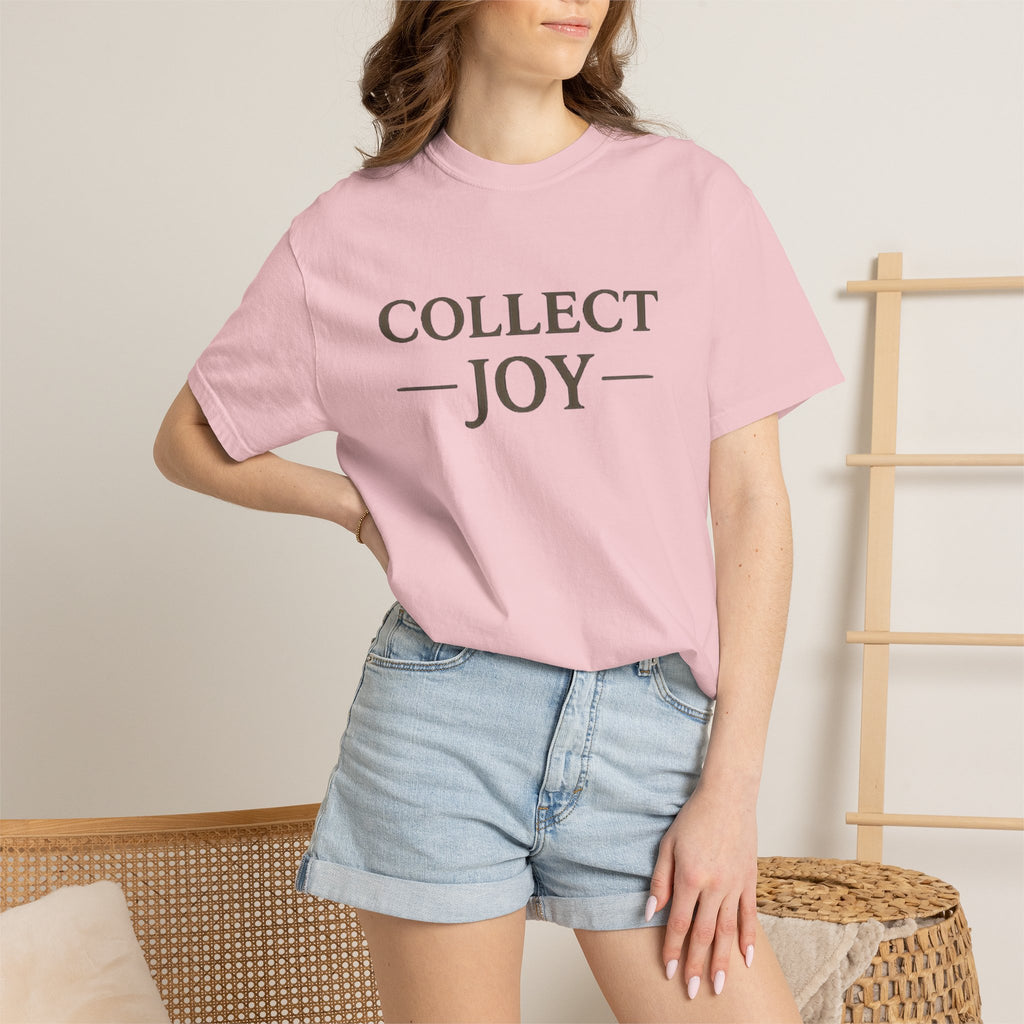 Collect Joy T-Shirt — "Collect Joy" Front & "The best souvenirs aren't things." Back | Nature-Inspired Inspirational Tee