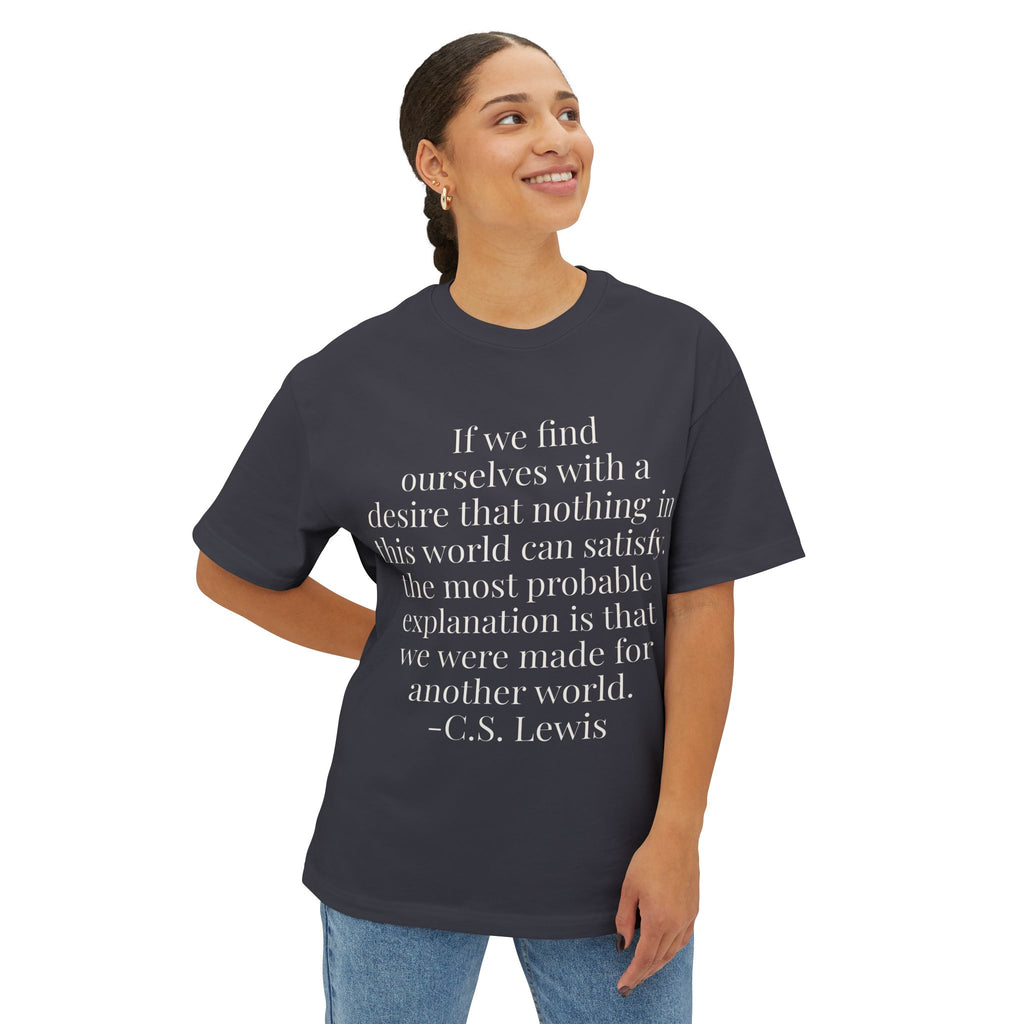 Boxy Oversized Tee — Minimal White Crewneck