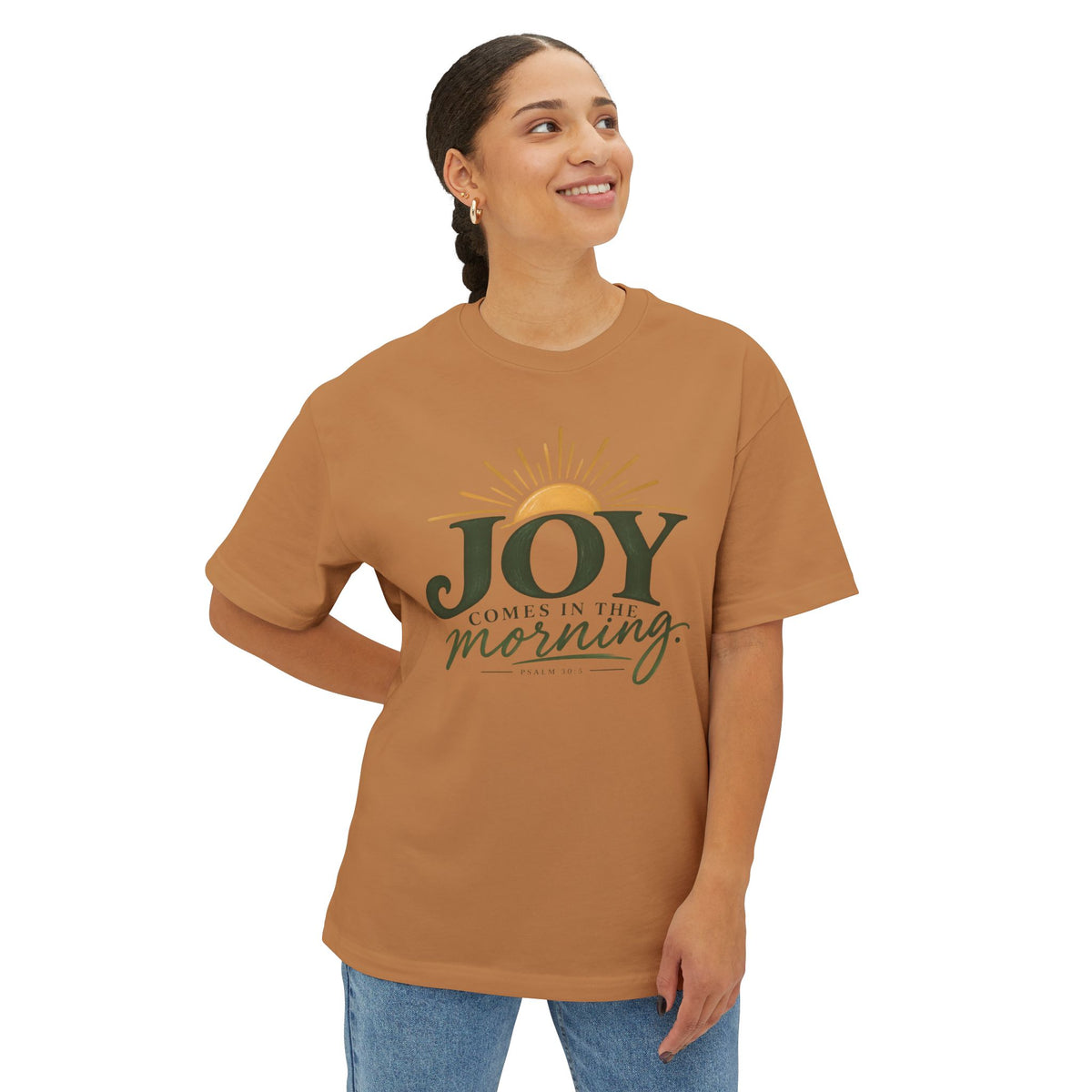 Joy Comes in the Morning Tee — Sunrise Inspirational Graphic T-Shirt