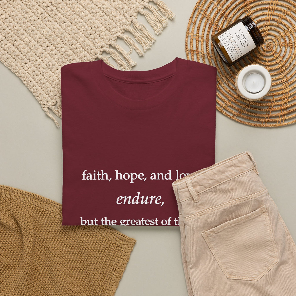 Faith, Hope & Love Tee — 1 Corinthians 13 Inspirational Christian T‑Shirt
