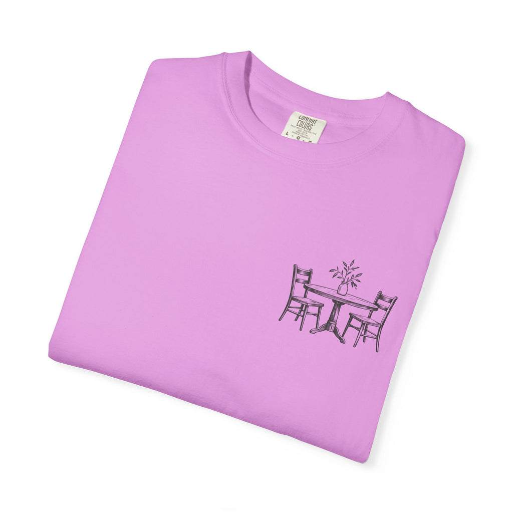 Sit With Me T-Shirt — "Sit With Me. you don't have to eat alone." Comfort Tee