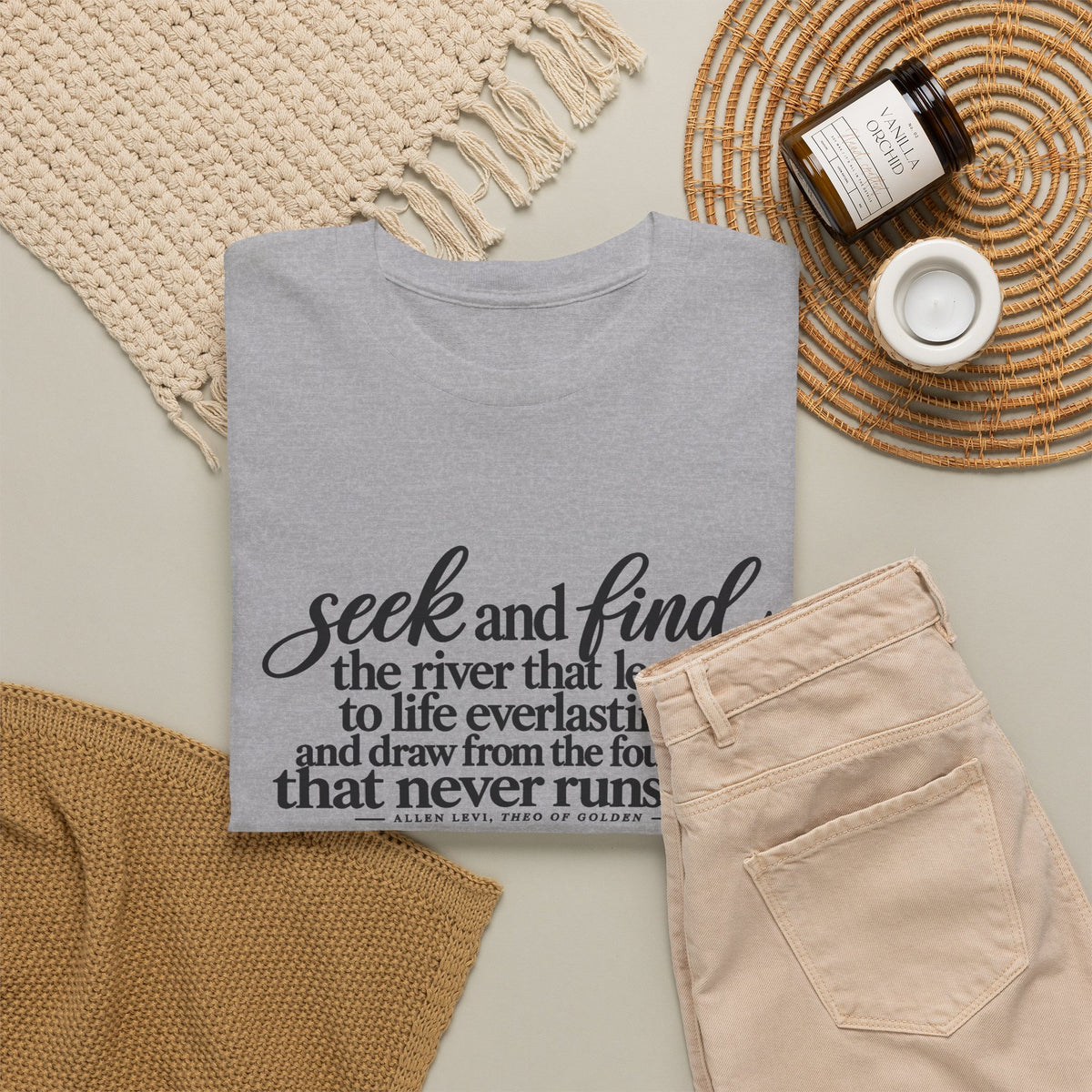 Seek and Find Tee — Inspirational Scripture Graphic T-Shirt