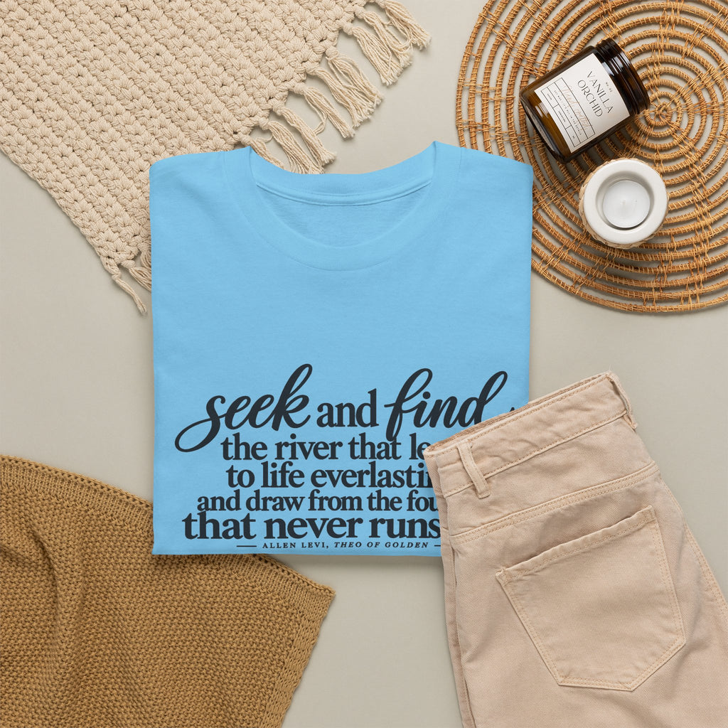 Seek and Find Tee — Inspirational Scripture Graphic T-Shirt