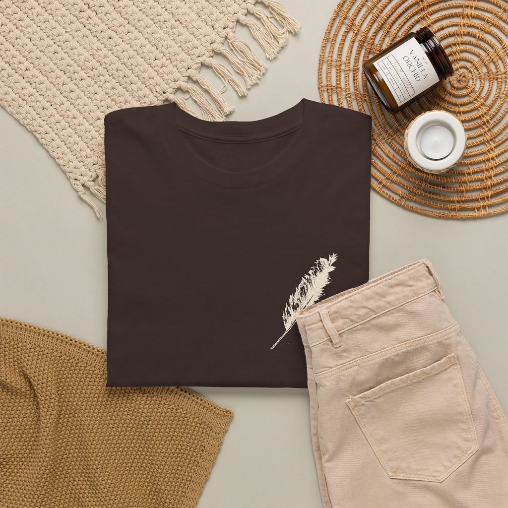 Inspirational Feather Tee — "Do good, bestow kindness" Quote T-Shirt
