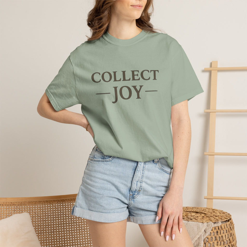 Collect Joy T-Shirt — "Collect Joy" Front & "The best souvenirs aren't things." Back | Nature-Inspired Inspirational Tee