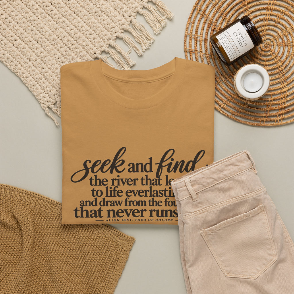 Seek and Find Tee — Inspirational Scripture Graphic T-Shirt