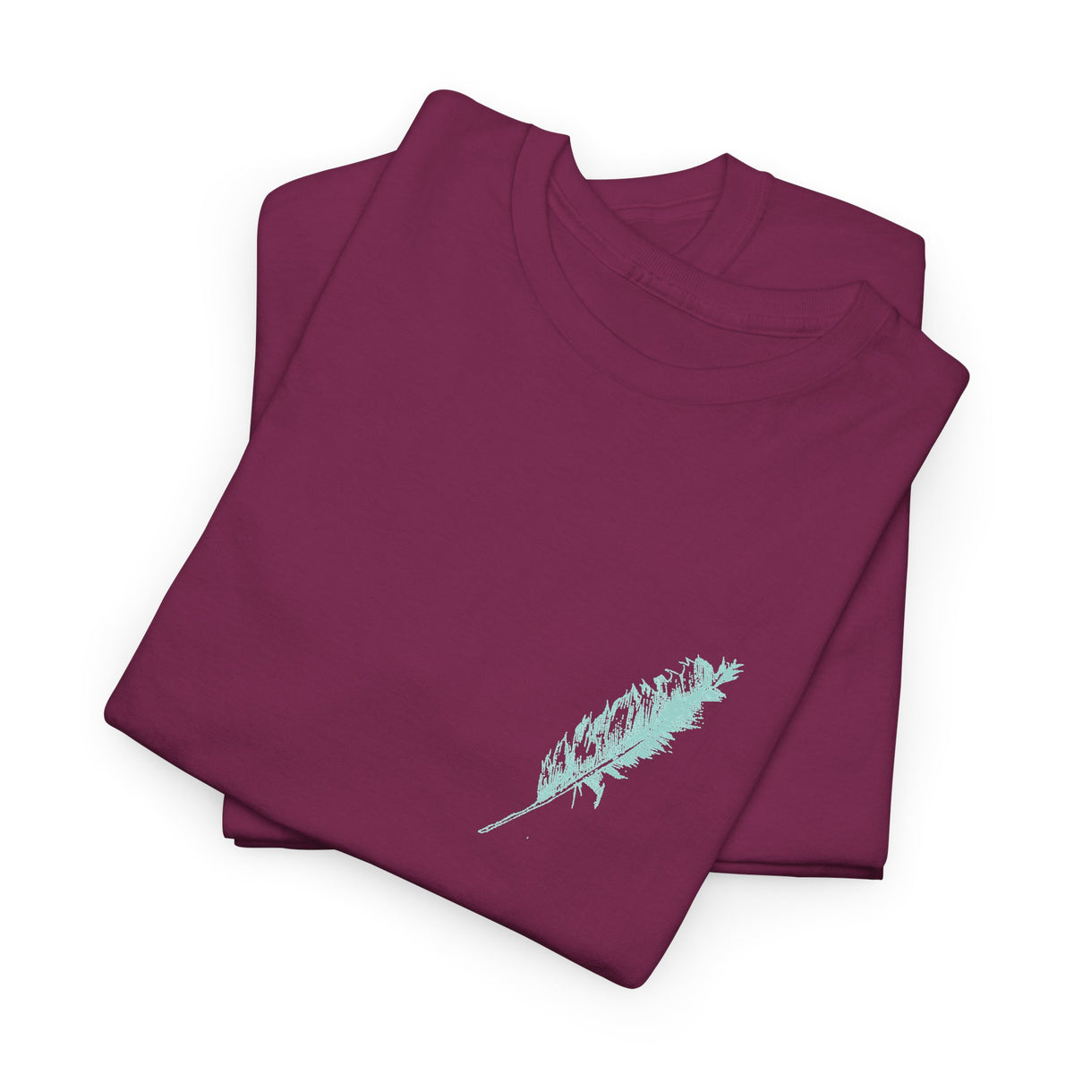 Inspirational Feather Tee — "Seek and find the river" Quote T‑Shirt