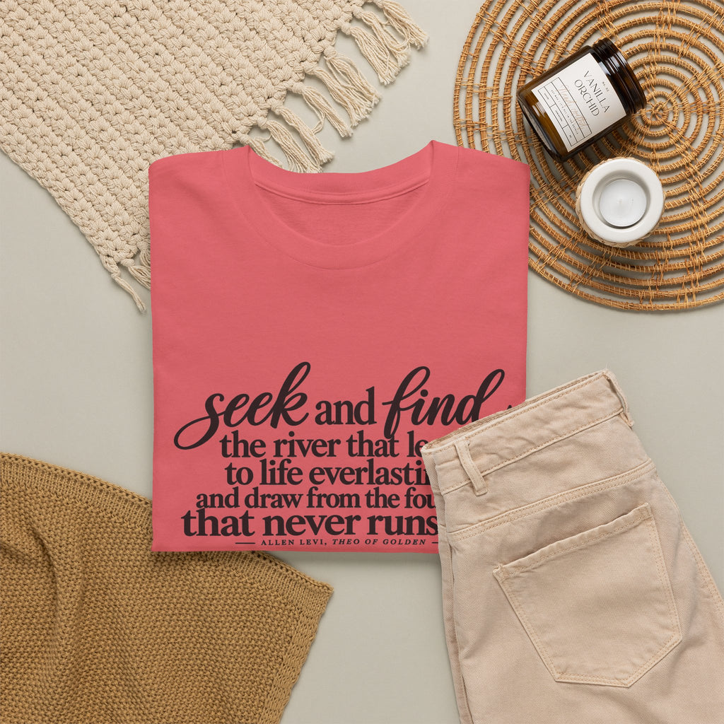 Seek and Find Tee — Inspirational Scripture Graphic T-Shirt