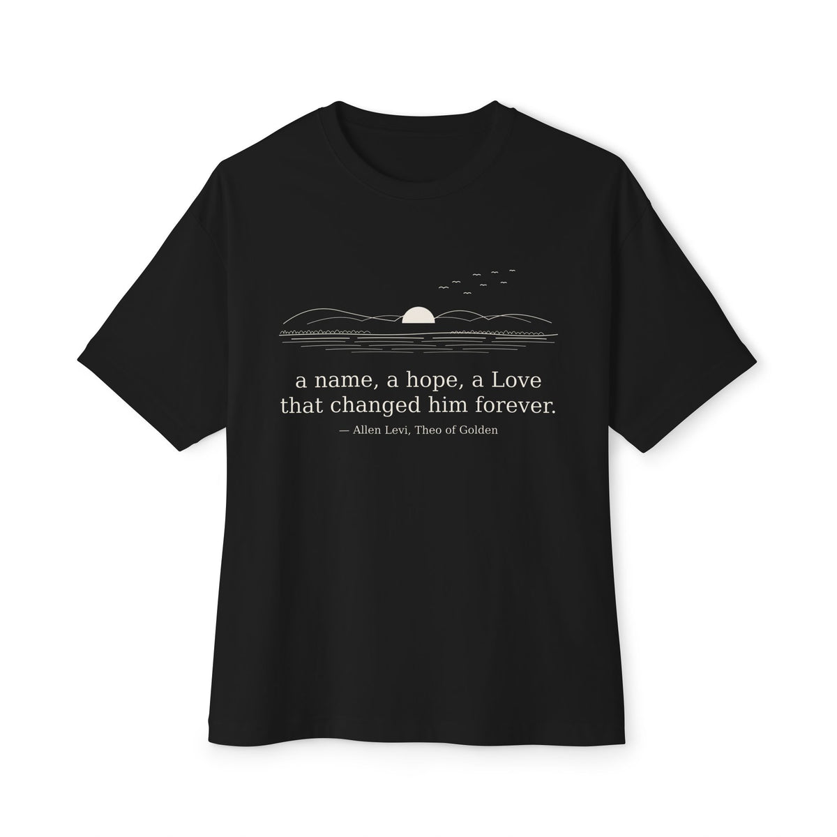 Minimalist Tiny Sun Boxy Tee — Oversized White Casual T-Shirt