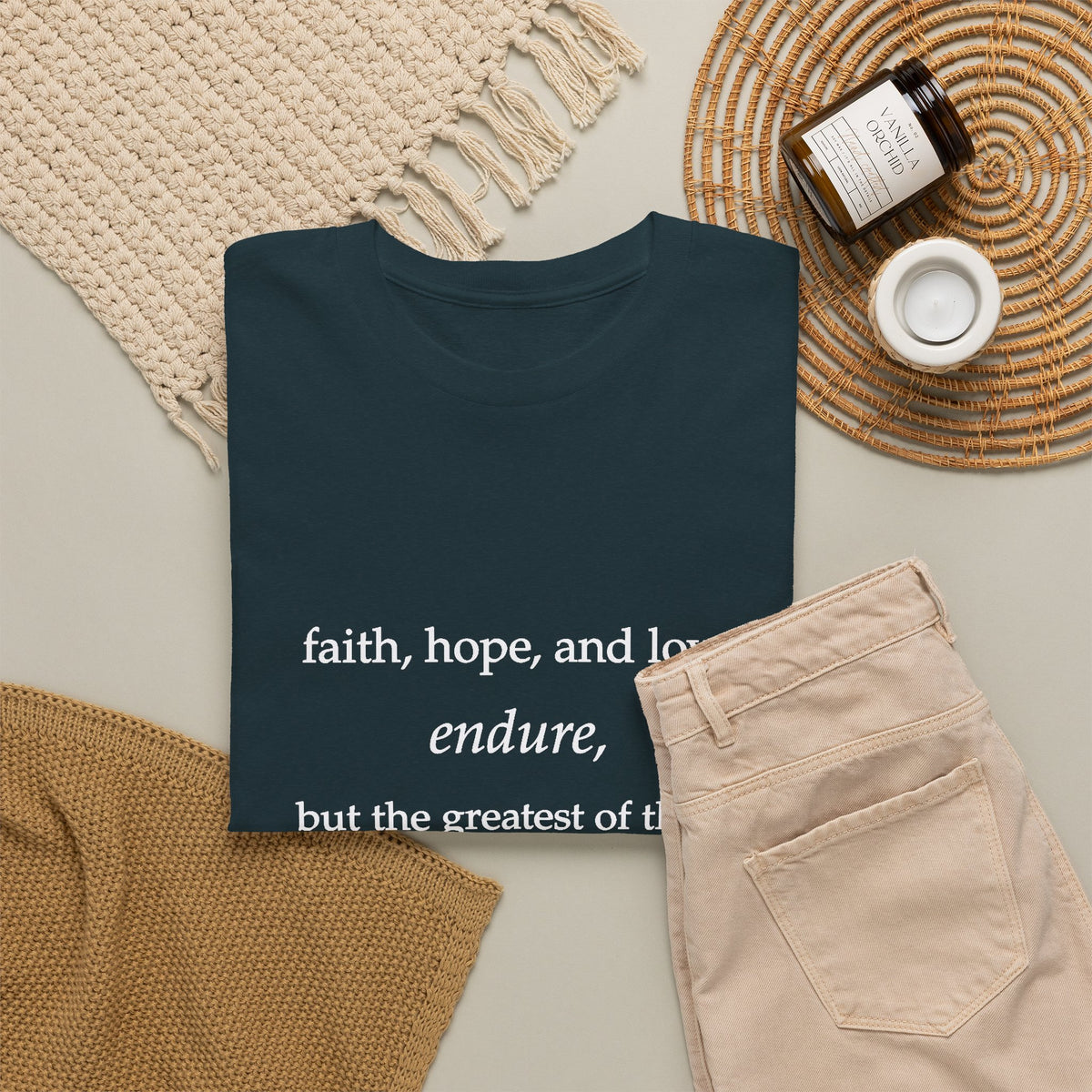 Faith, Hope & Love Tee — 1 Corinthians 13 Inspirational Christian T‑Shirt