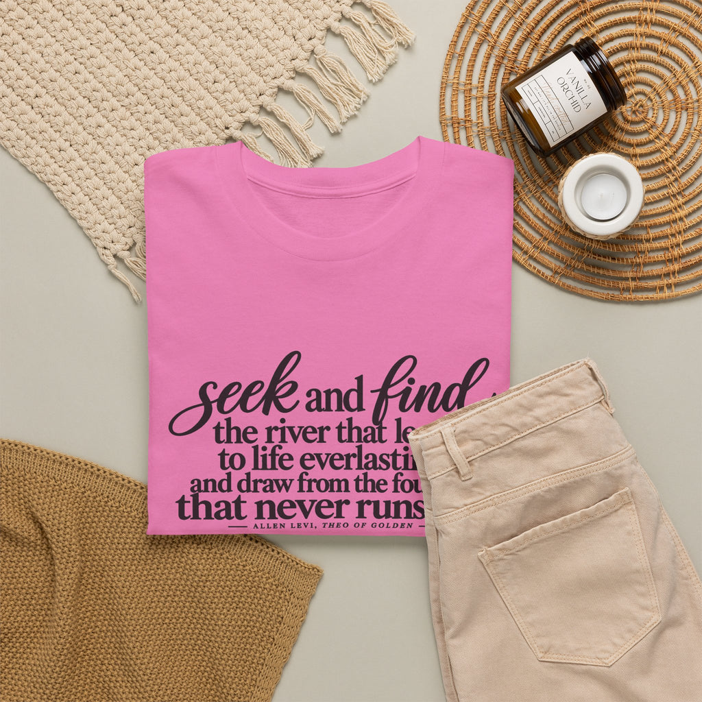 Seek and Find Tee — Inspirational Scripture Graphic T-Shirt
