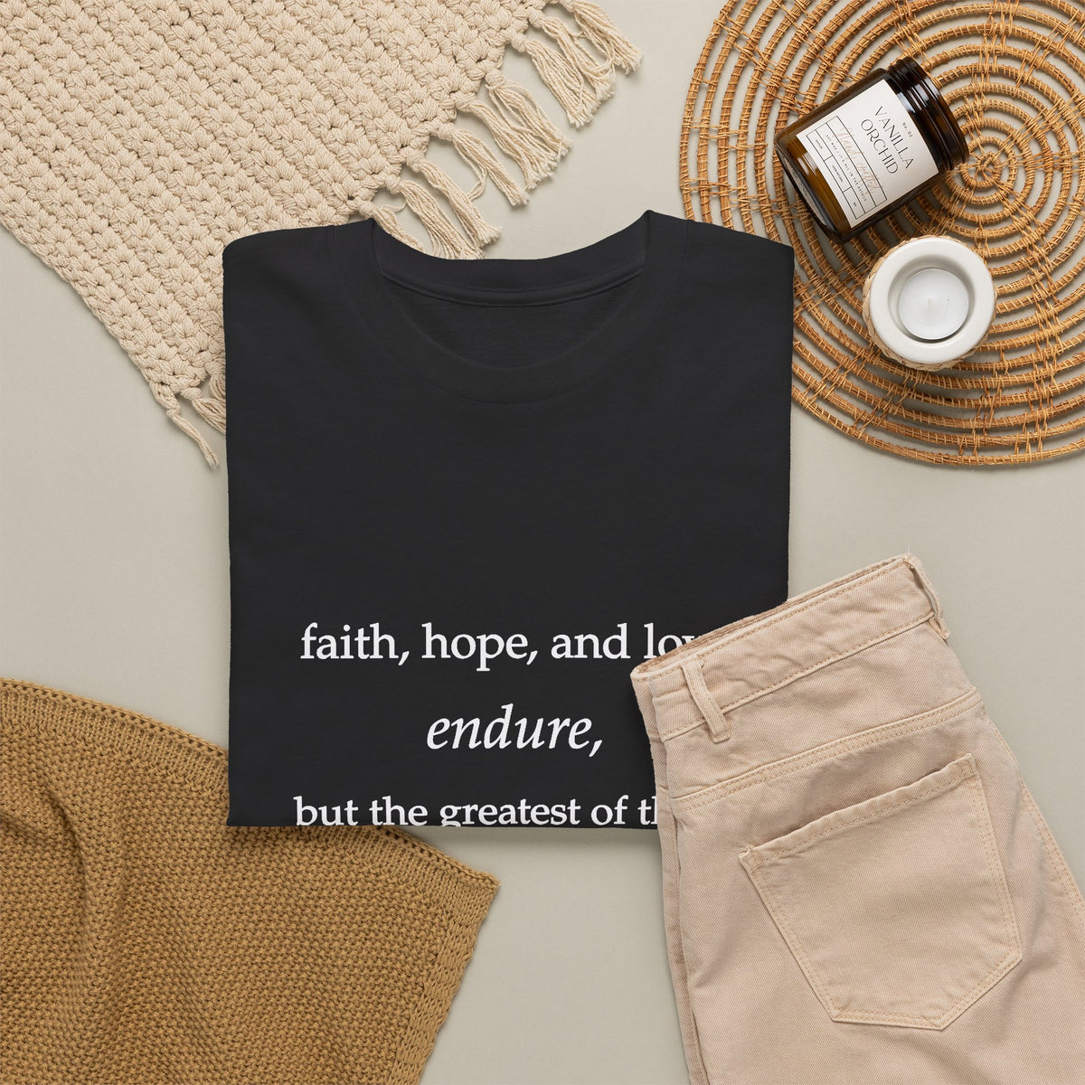 Faith, Hope & Love Tee — 1 Corinthians 13 Inspirational Christian T‑Shirt