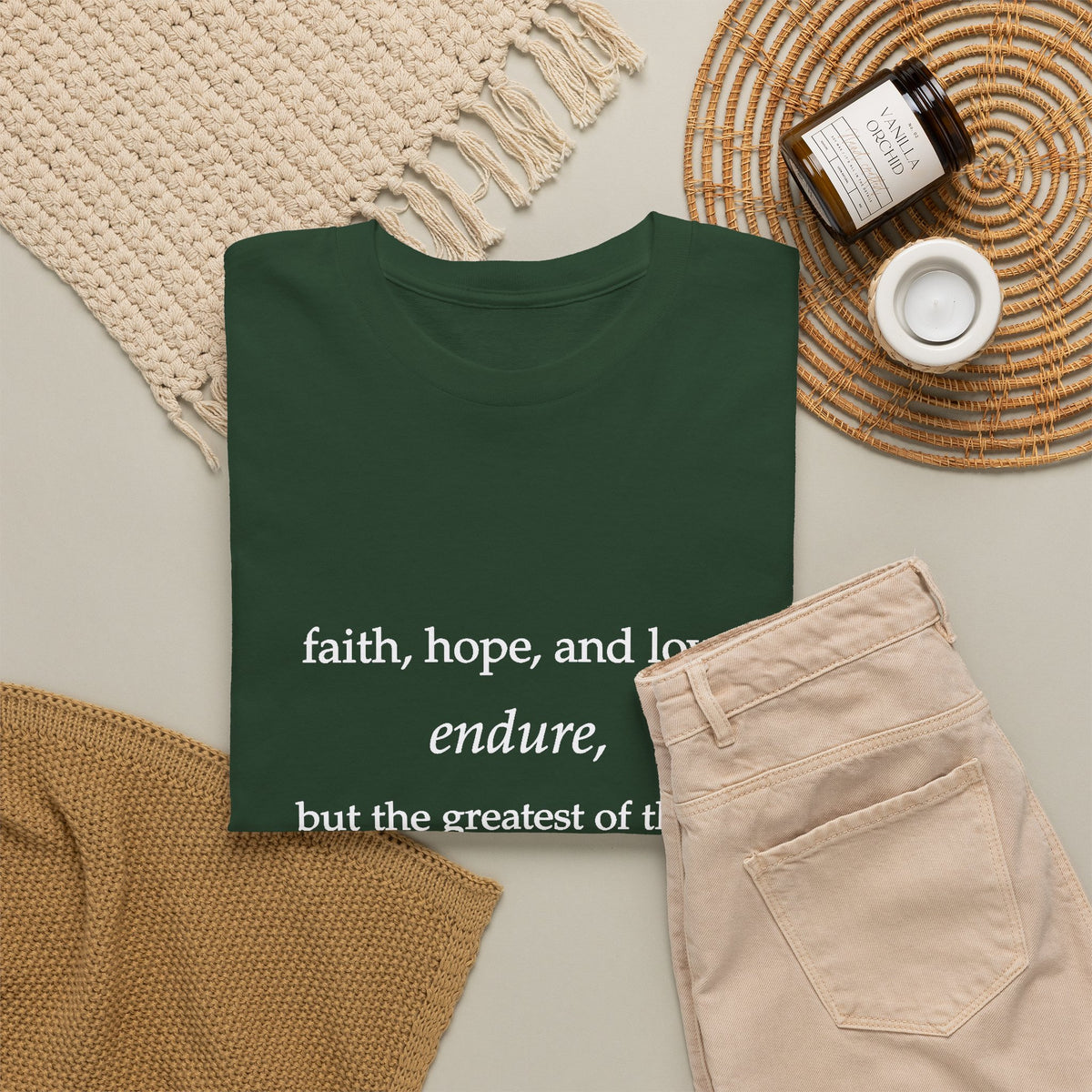 Faith, Hope & Love Tee — 1 Corinthians 13 Inspirational Christian T‑Shirt