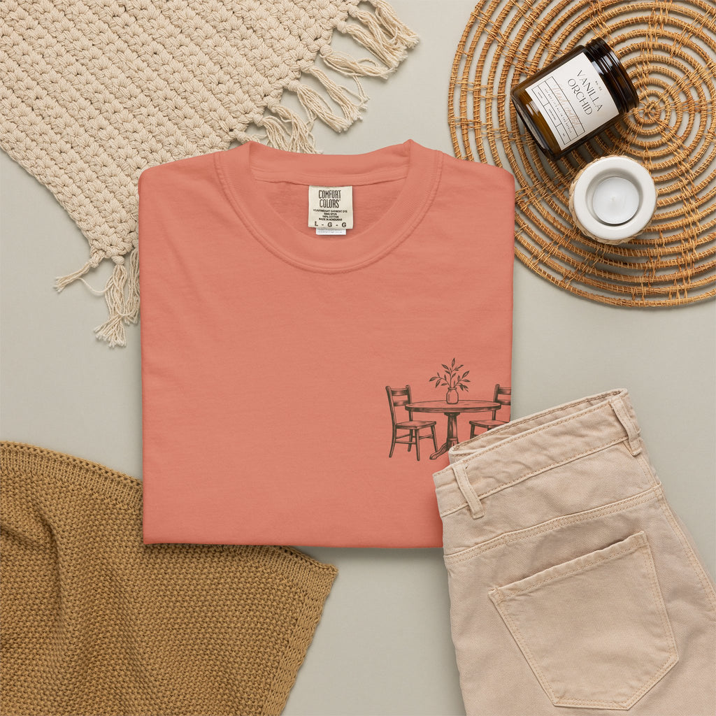 Sit With Me T-Shirt — "Sit With Me. you don't have to eat alone." Comfort Tee
