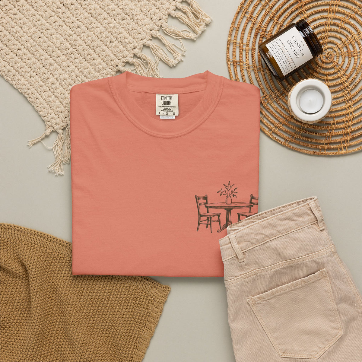 Sit With Me T-Shirt — "Sit With Me. you don't have to eat alone." Comfort Tee