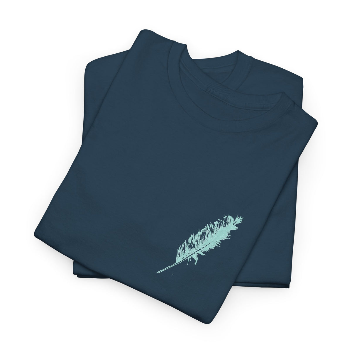 Inspirational Feather Tee — "Seek and find the river" Quote T‑Shirt