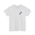 Inspirational Feather Tee — "Seek and find the river that leads to life everlasting" Back Print