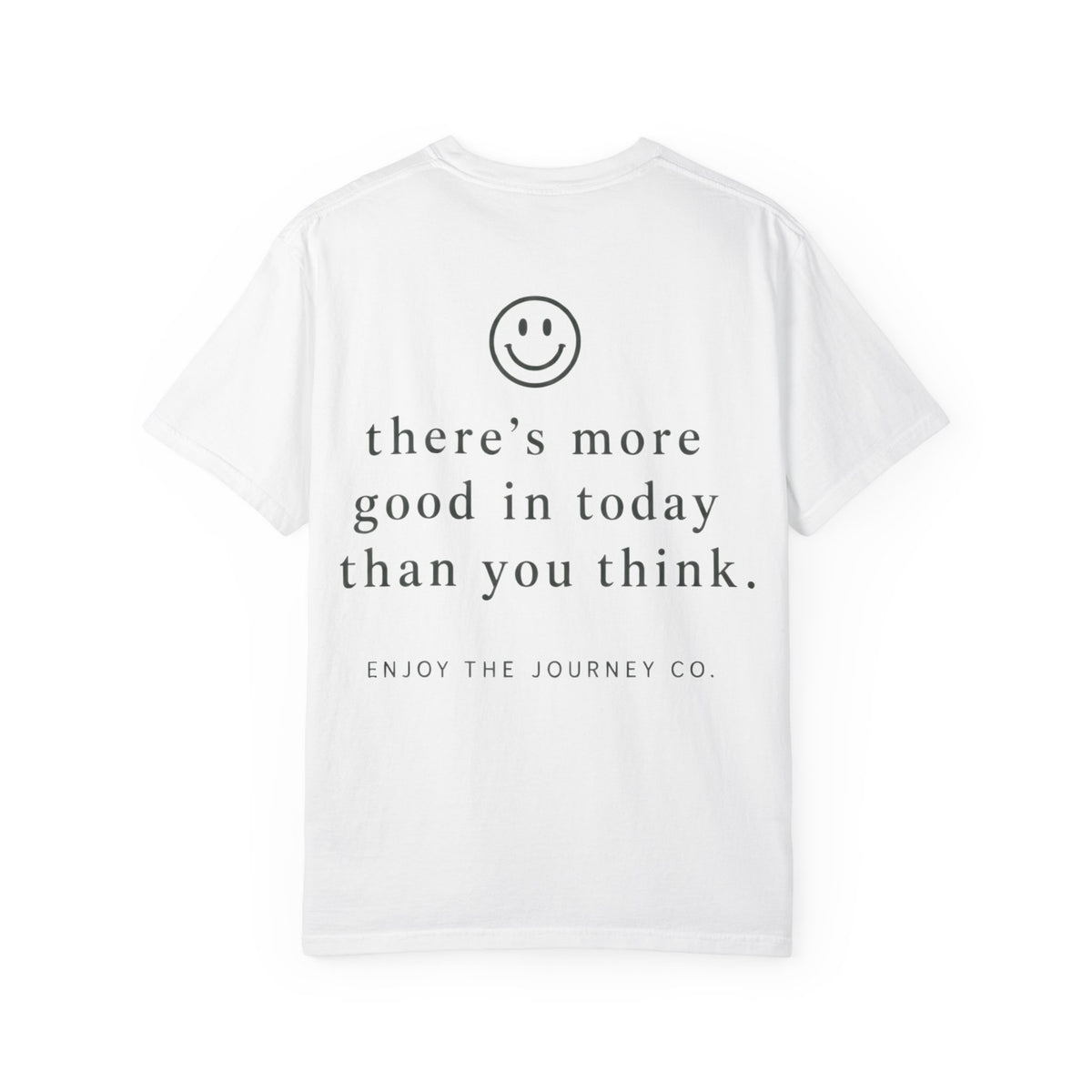 Positive Message T-Shirt — "What Made You Smile Today?" Front & Back Inspirational Tee