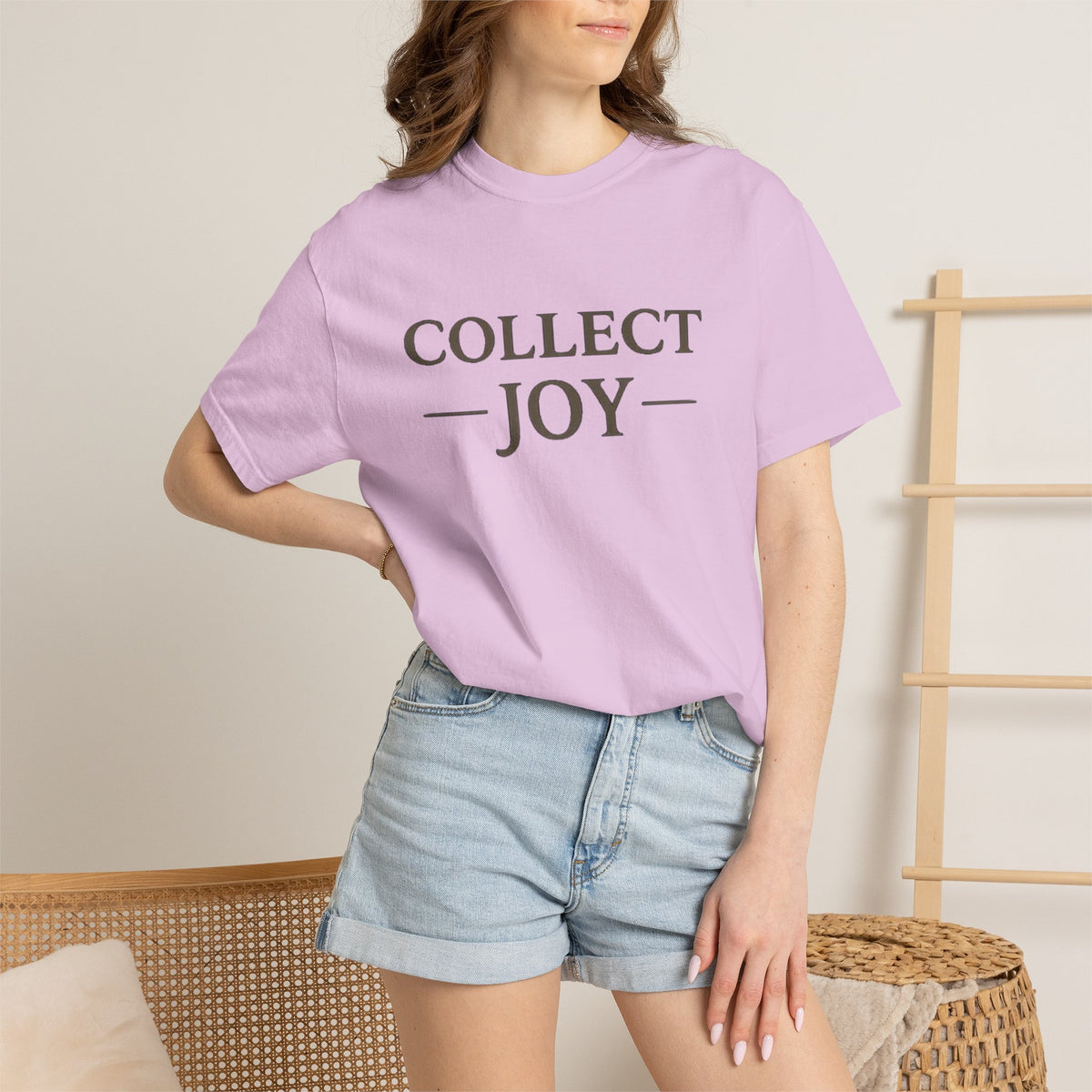 Collect Joy T-Shirt — "Collect Joy" Front & "The best souvenirs aren't things." Back | Nature-Inspired Inspirational Tee