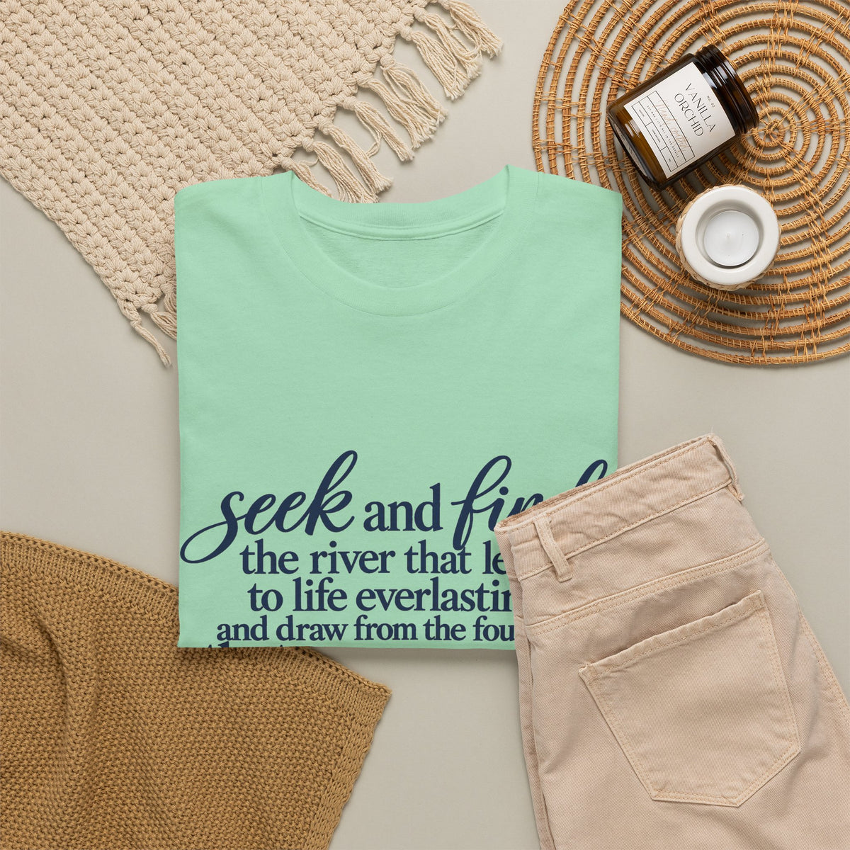 Seek and Find Inspirational Quote T-Shirt — Religious Scripture Tee