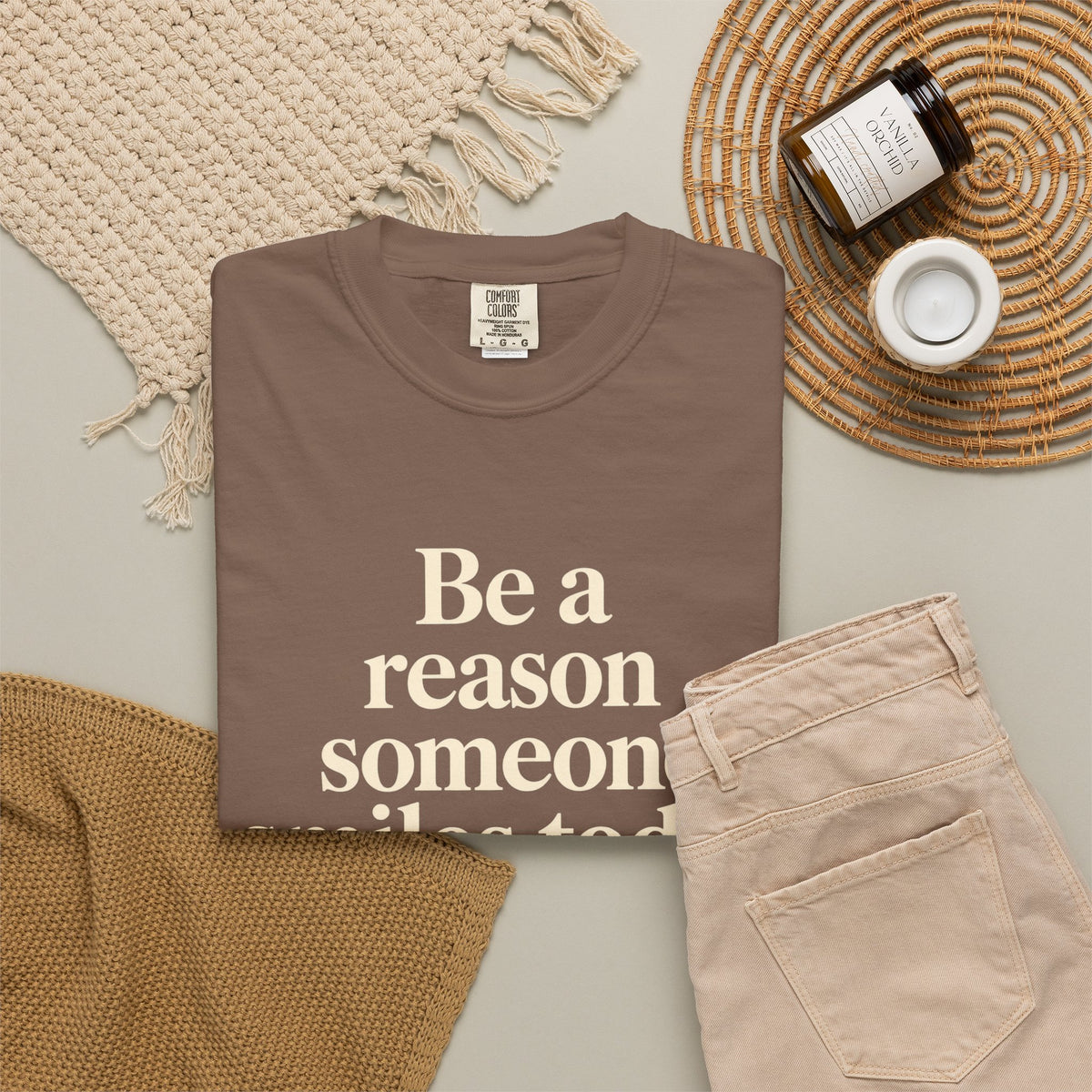 Inspirational Smile T-Shirt — “Be a reason someone smiles today” Motivational Tee