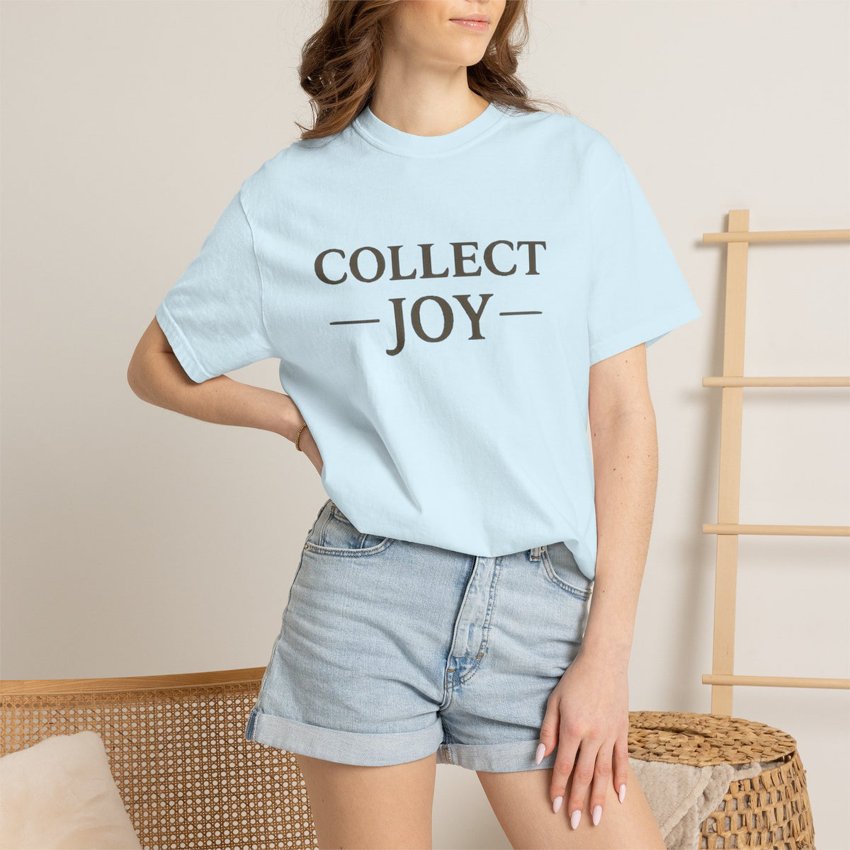 Collect Joy T-Shirt — "Collect Joy" Front & "The best souvenirs aren't things." Back | Nature-Inspired Inspirational Tee