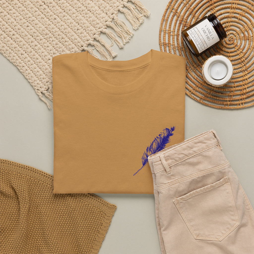 Inspirational Feather Tee — "Do good, bestow kindness" Quote T‑Shirt