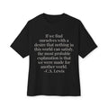 Boxy Oversized Tee — Minimal White Crewneck