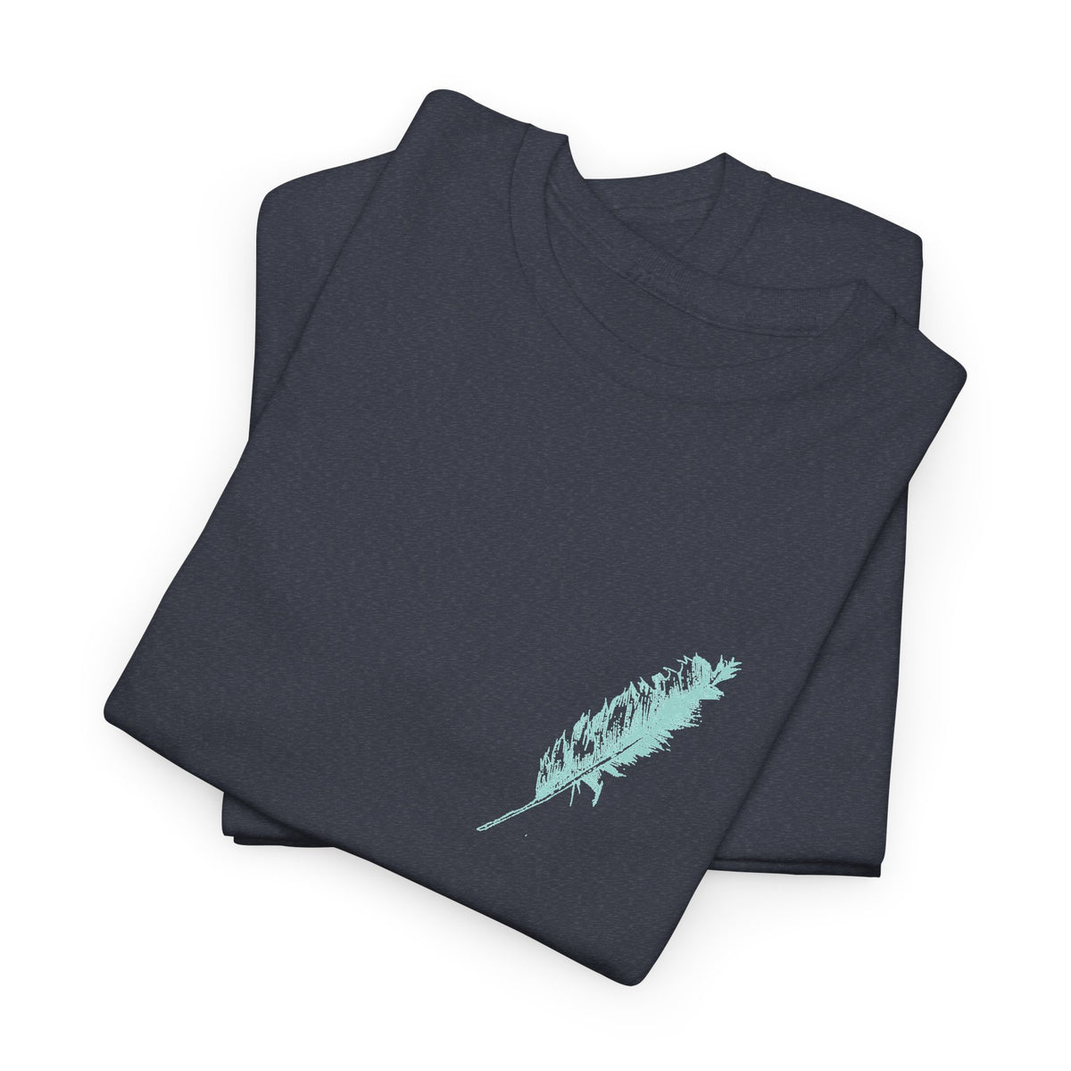 Inspirational Feather Tee — "Seek and find the river" Quote T‑Shirt