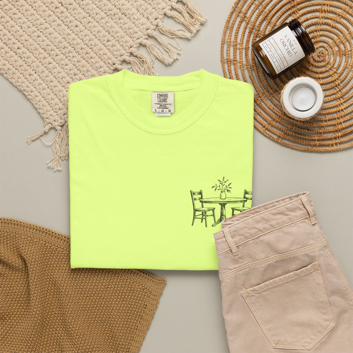 Sit With Me T-Shirt — "Sit With Me. you don't have to eat alone." Comfort Tee