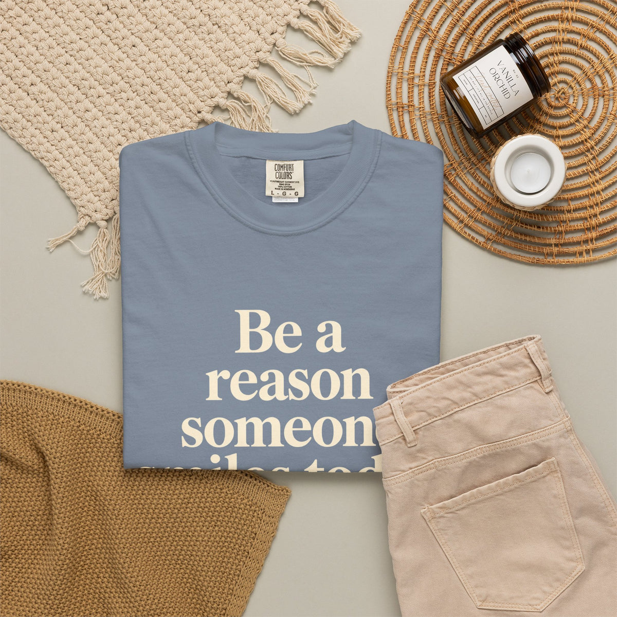 Inspirational Smile T-Shirt — “Be a reason someone smiles today” Motivational Tee