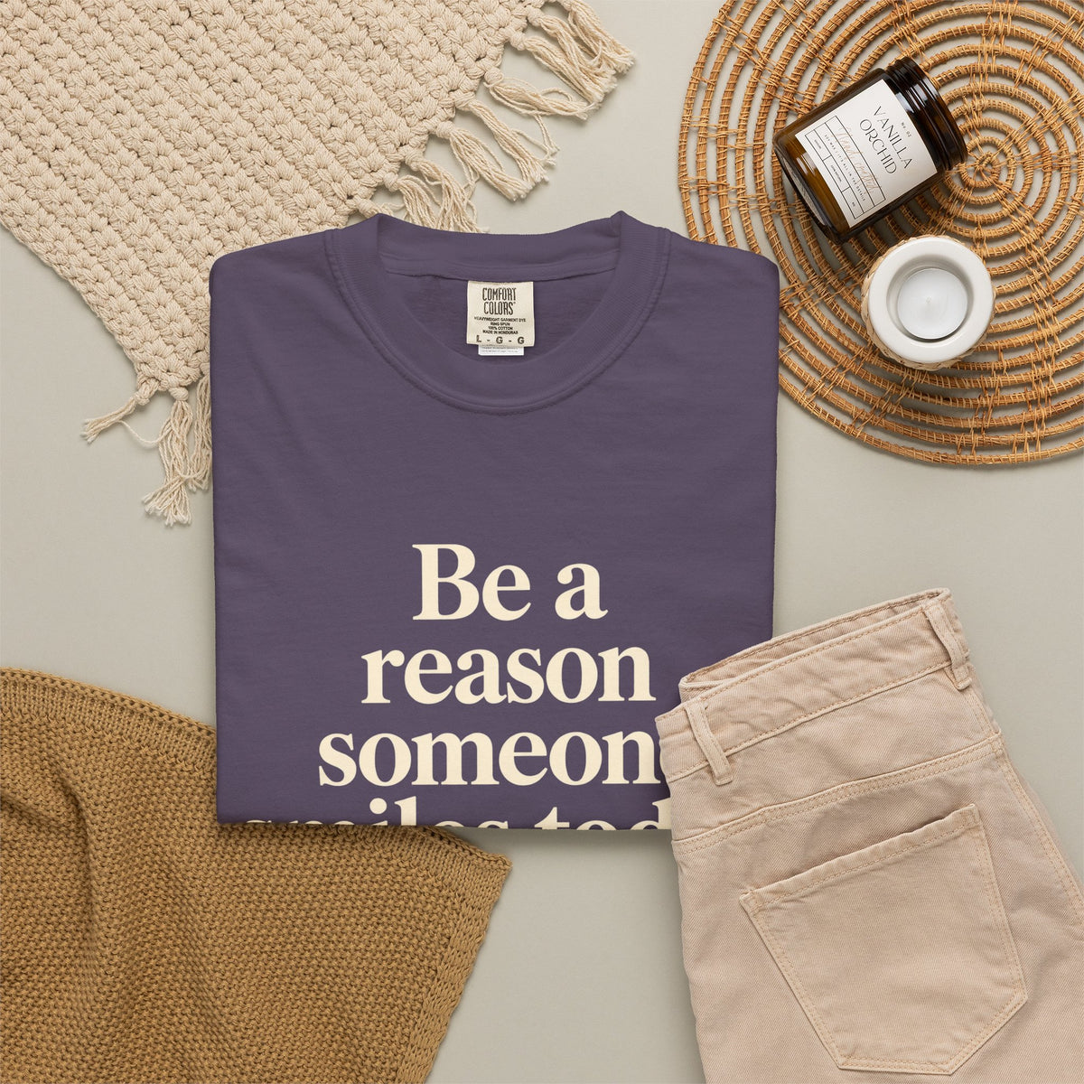 Inspirational Smile T-Shirt — “Be a reason someone smiles today” Motivational Tee
