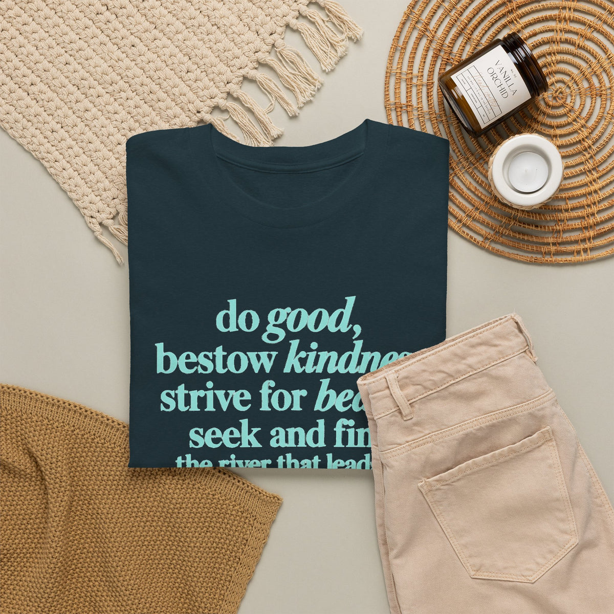 Inspirational Quote Tee — "Do Good, Bestow Kindness" Motivational T‑Shirt