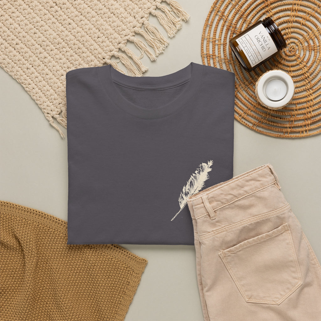 Inspirational Feather Tee — "Do good, bestow kindness" Quote T-Shirt