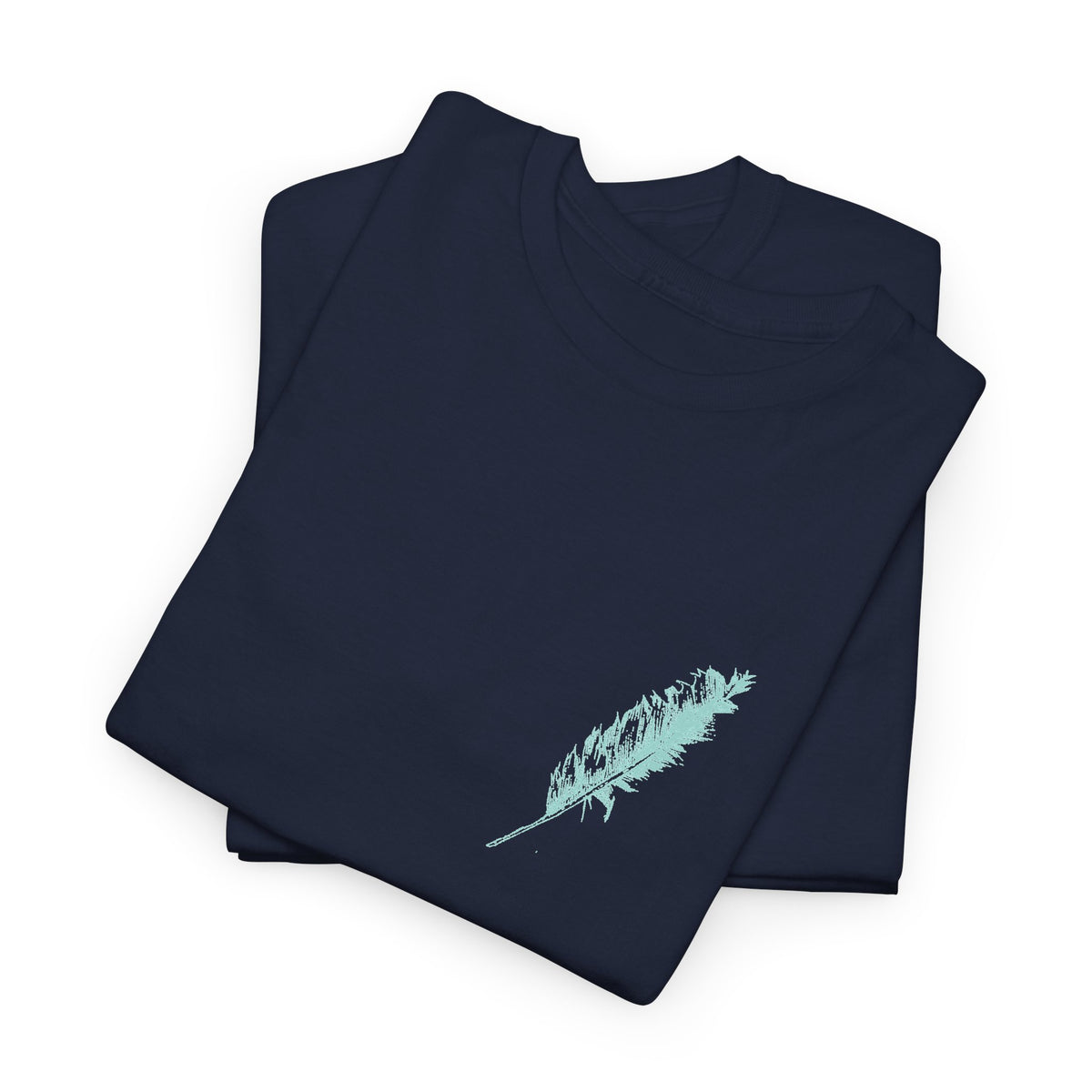Inspirational Feather Tee — "Seek and find the river" Quote T‑Shirt