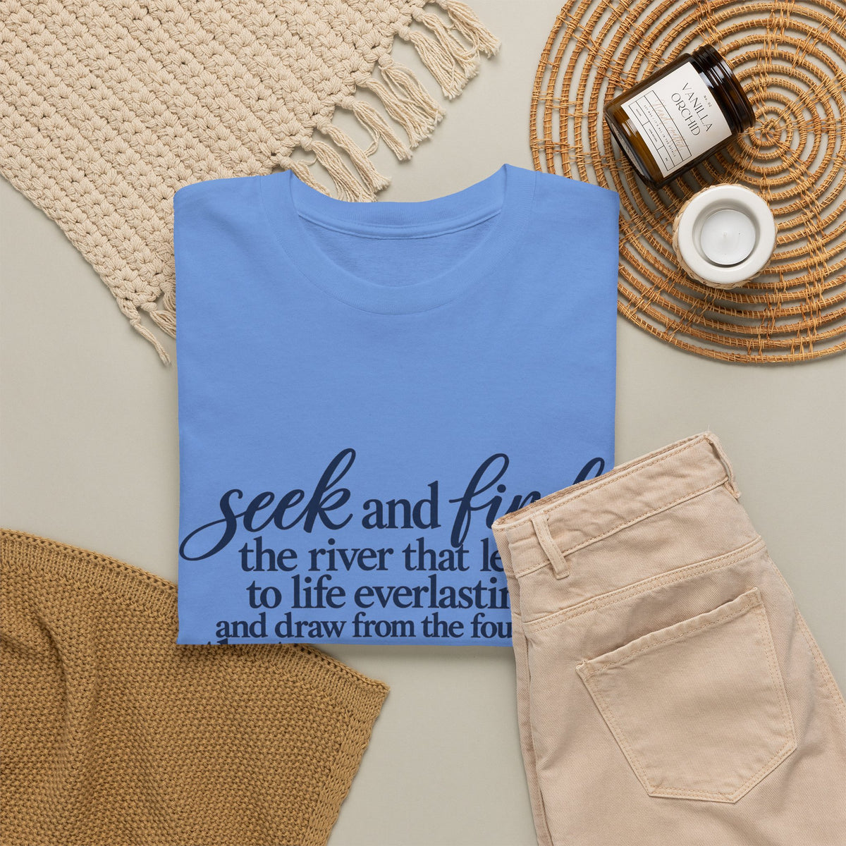 Seek and Find Inspirational Quote T-Shirt — Religious Scripture Tee