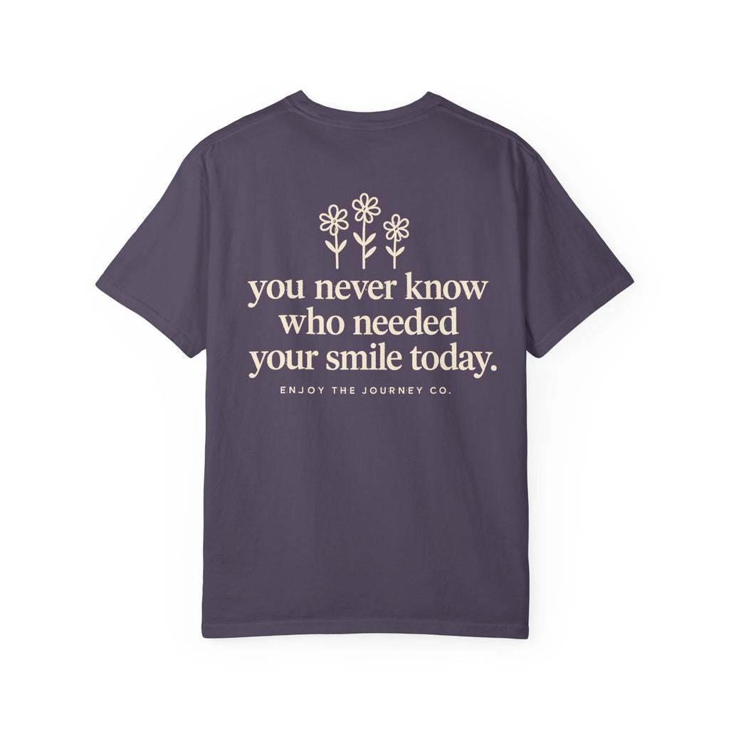 Inspirational Smile T-Shirt — “Be a reason someone smiles today” Motivational Tee