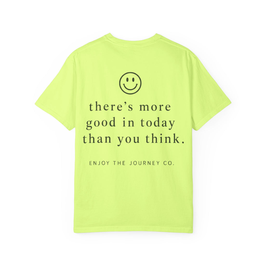Positive Message T-Shirt — "What Made You Smile Today?" Front & Back Inspirational Tee
