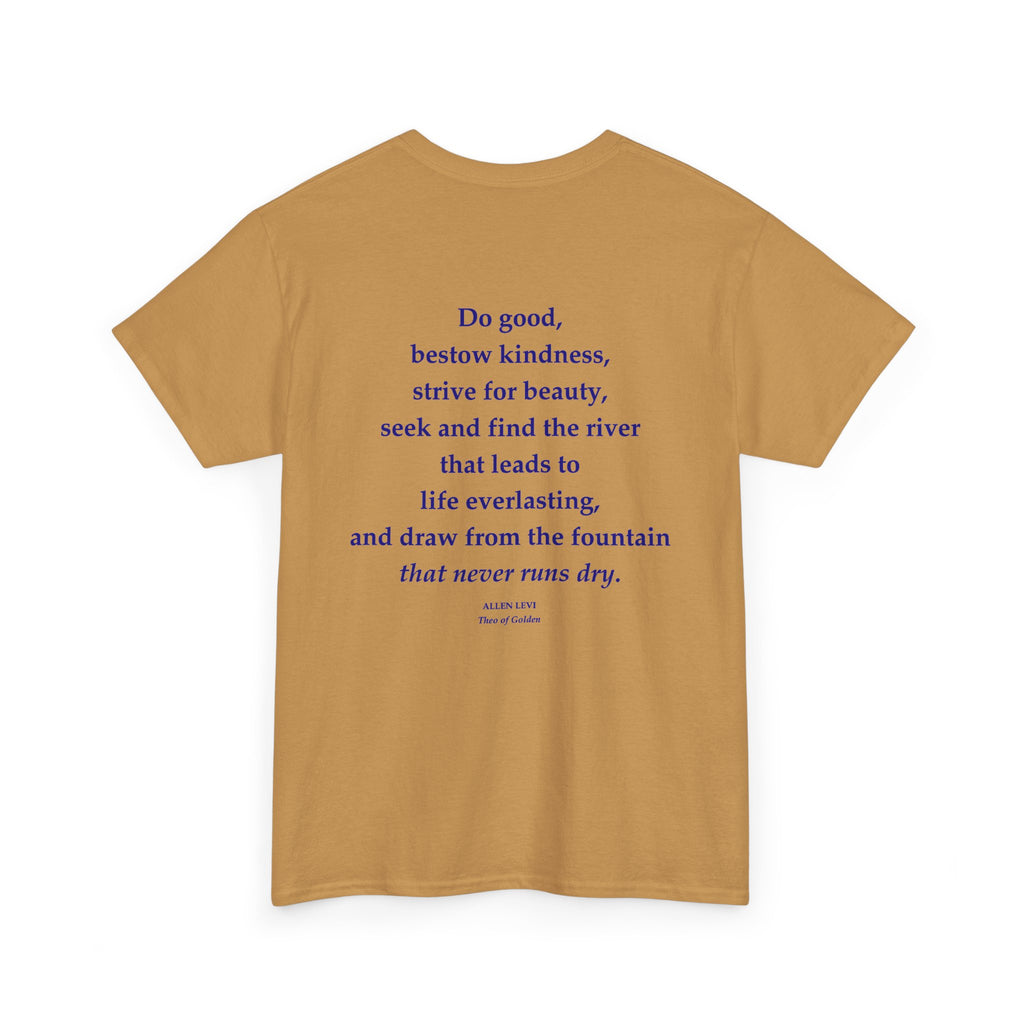 Inspirational Feather Tee — "Do good, bestow kindness" Quote T‑Shirt