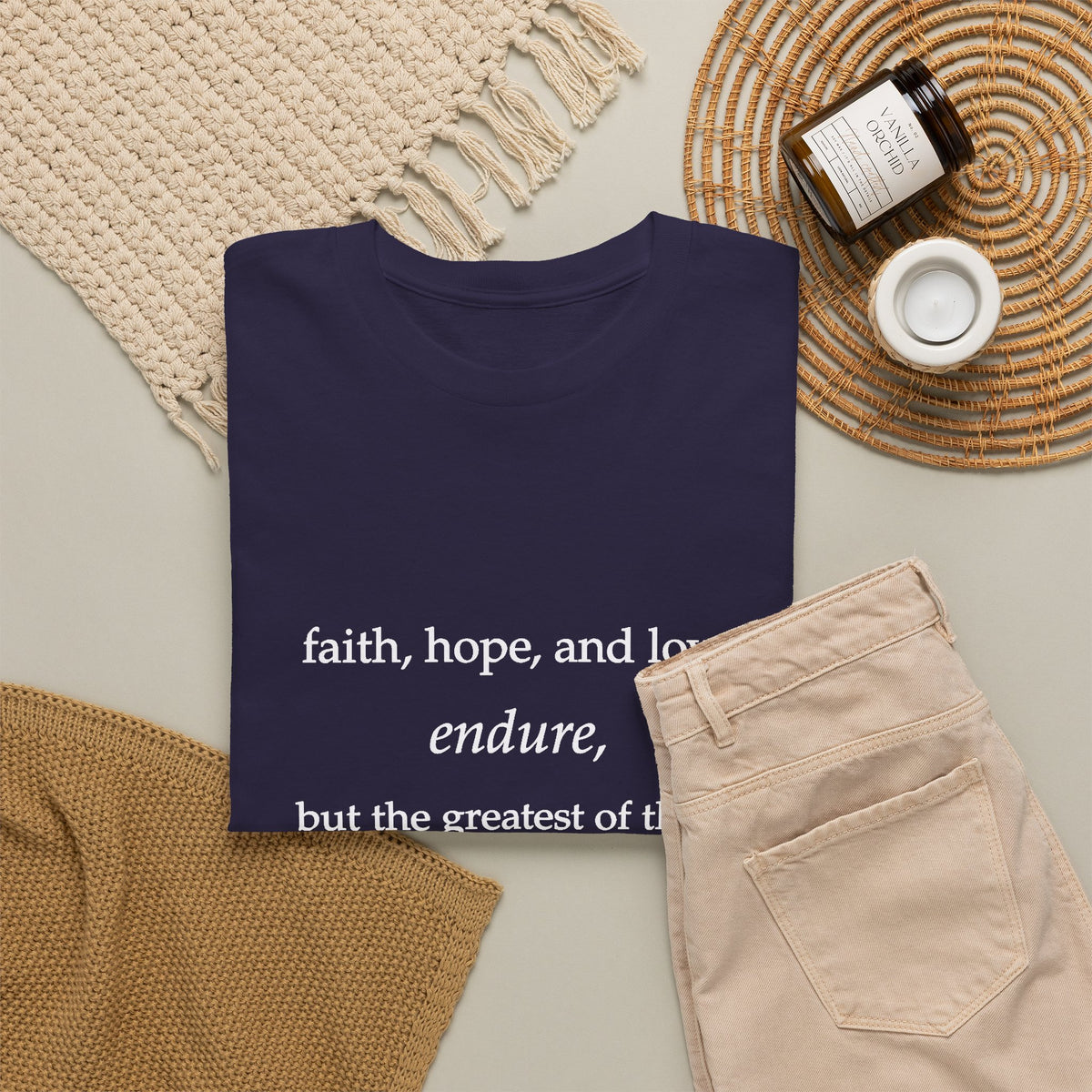 Faith, Hope & Love Tee — 1 Corinthians 13 Inspirational Christian T‑Shirt