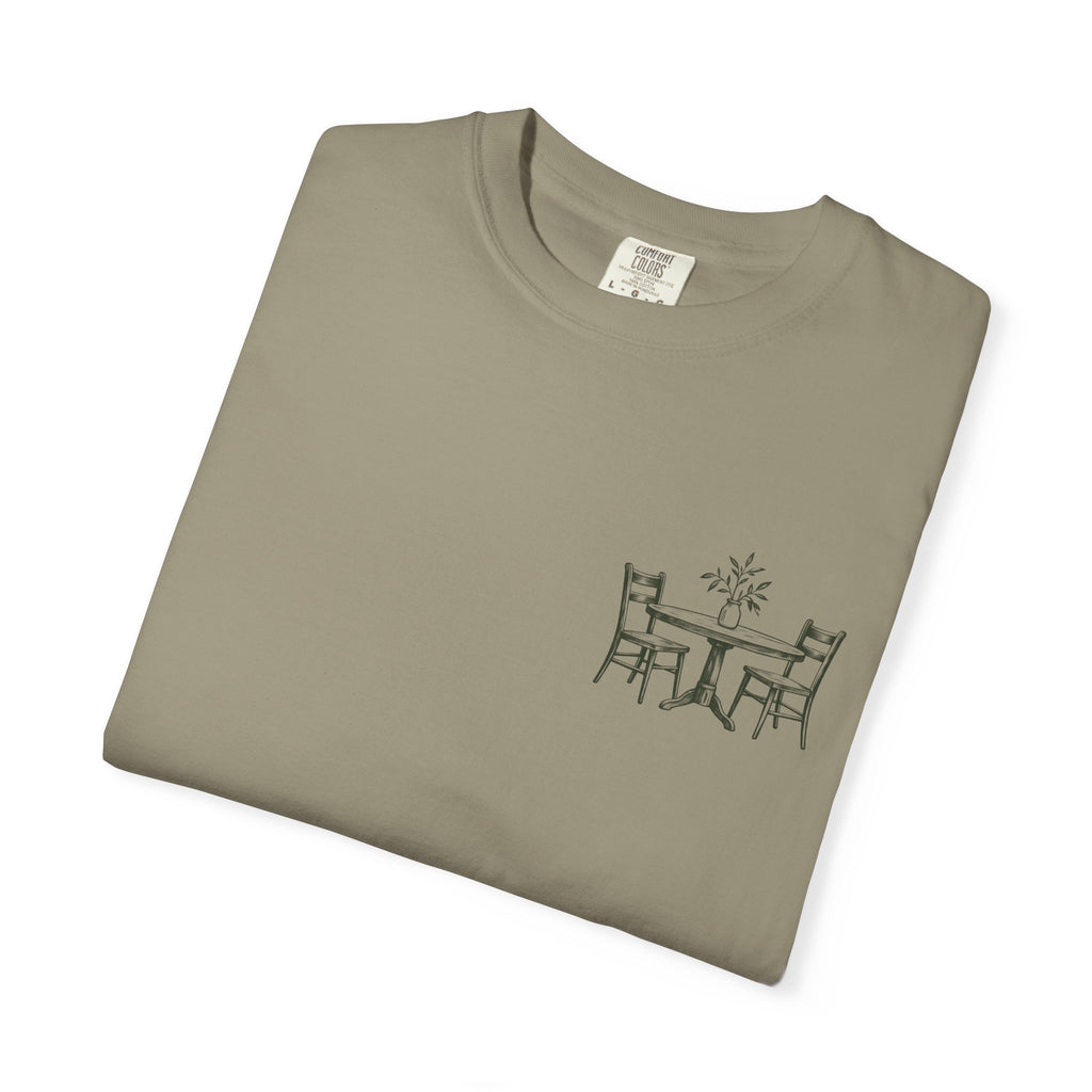Sit With Me T-Shirt — "Sit With Me. you don't have to eat alone." Comfort Tee