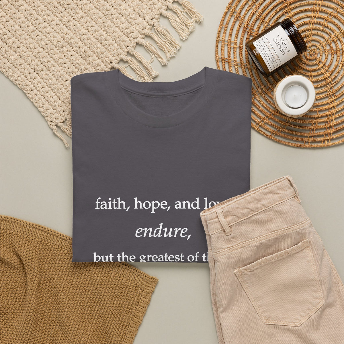 Faith, Hope & Love Tee — 1 Corinthians 13 Inspirational Christian T‑Shirt