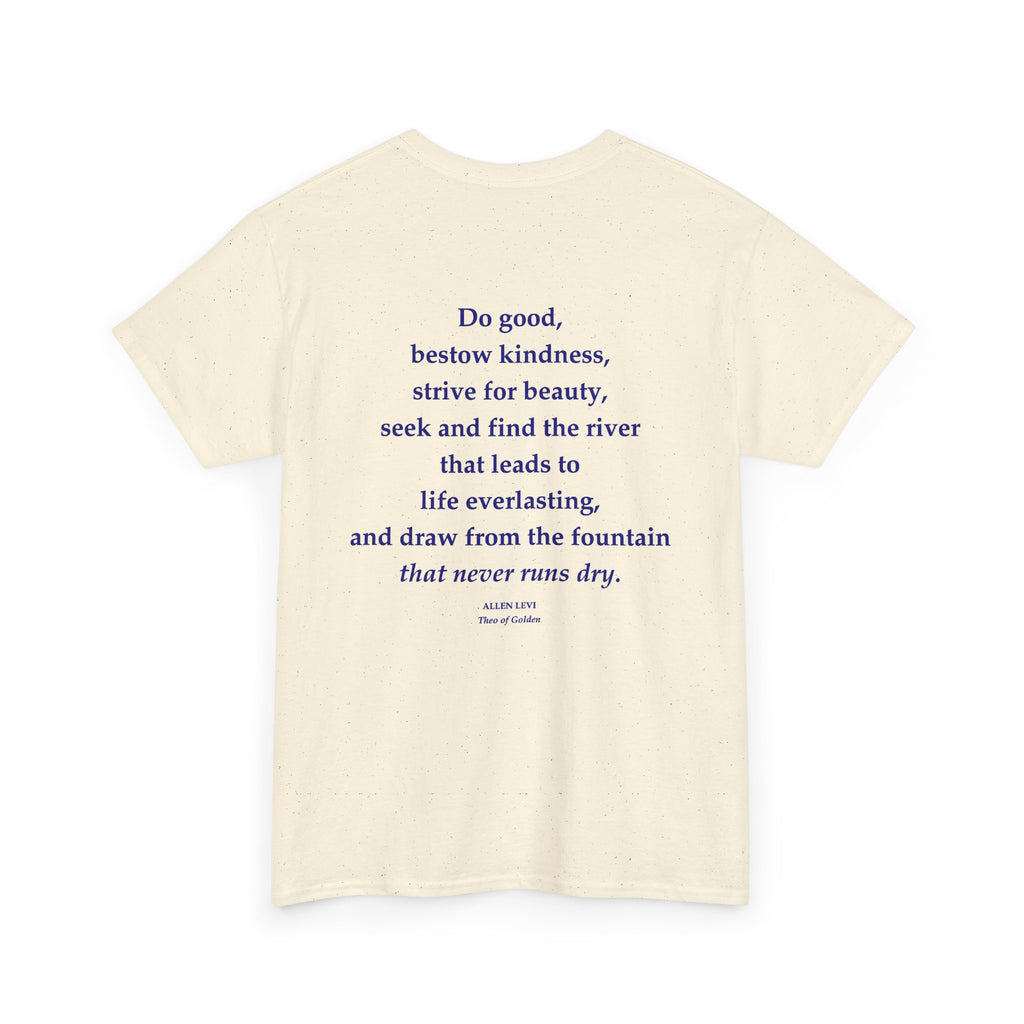 Inspirational Feather Tee — "Do good, bestow kindness" Quote T‑Shirt