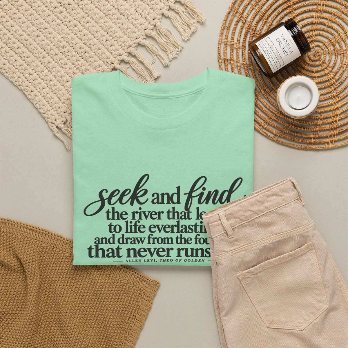 Seek and Find Tee — Inspirational Scripture Graphic T-Shirt