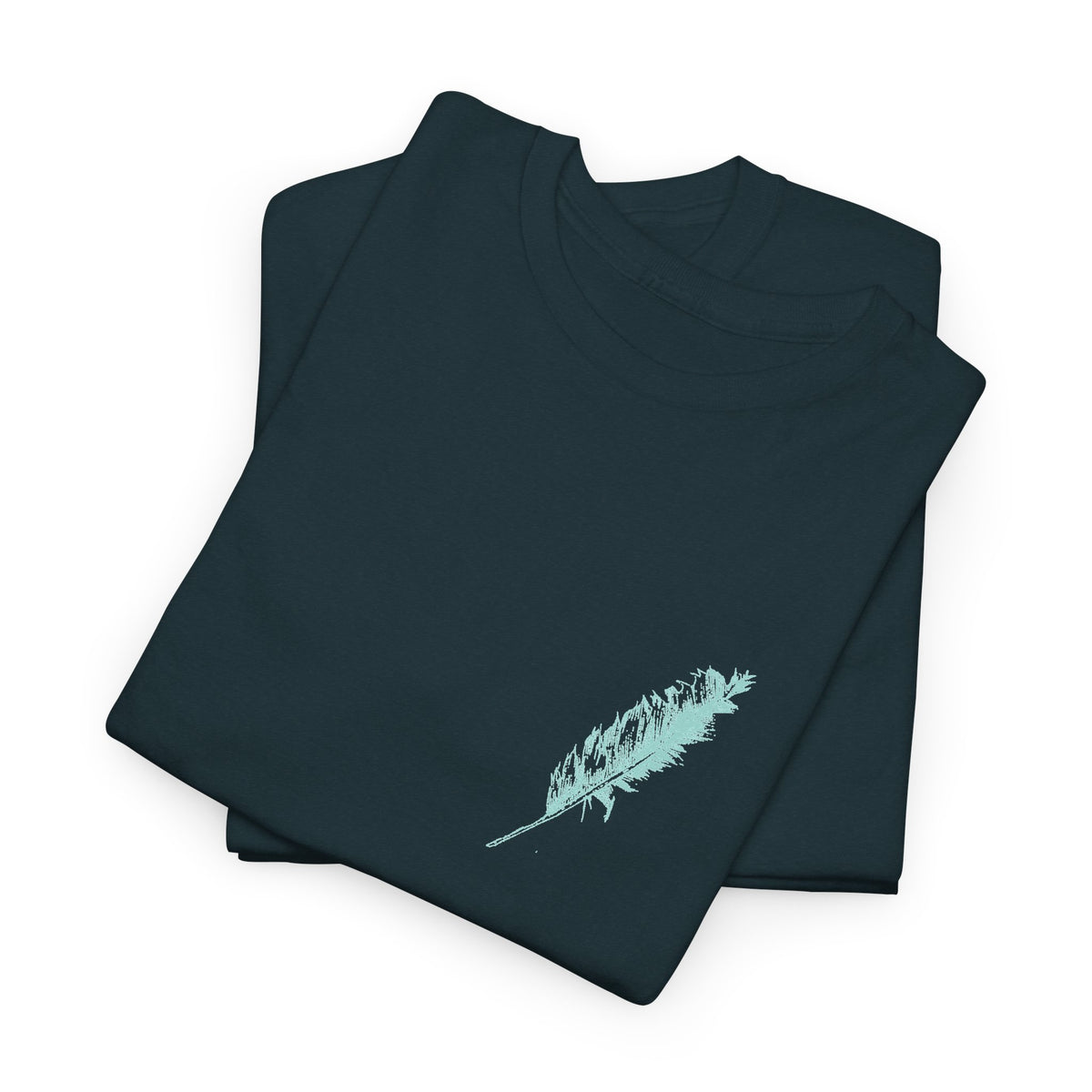 Inspirational Feather Tee — "Seek and find the river" Quote T‑Shirt