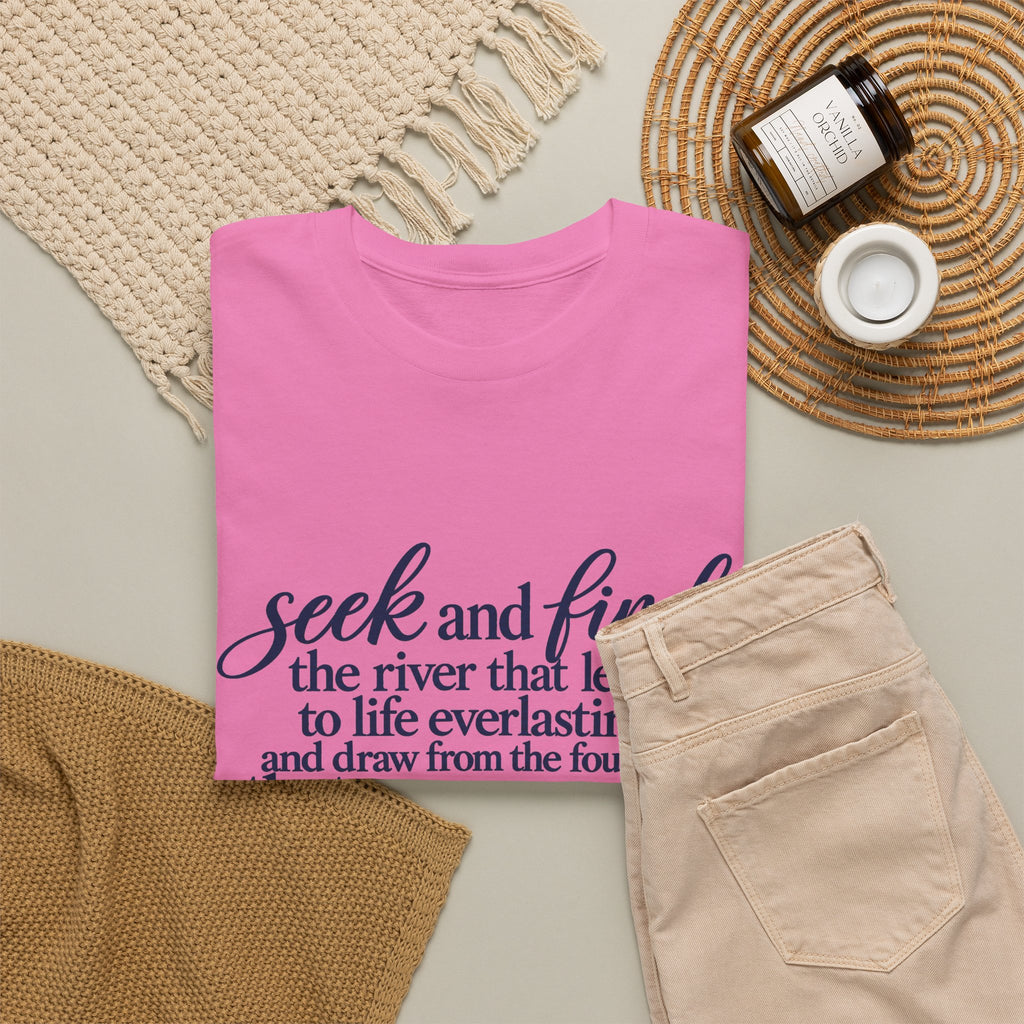 Seek and Find Inspirational Quote T-Shirt — Religious Scripture Tee