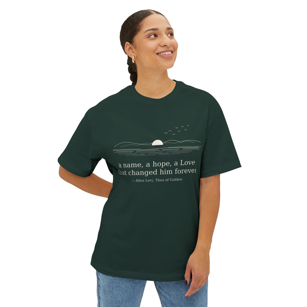 Minimalist Tiny Sun Boxy Tee — Oversized White Casual T-Shirt